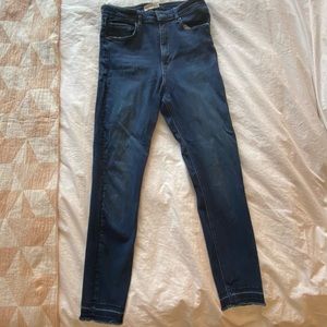 Zara Premium Denim High Waisted Jeans - Size 8 - Medium Wash